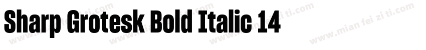 Sharp Grotesk Bold Italic 14字体转换